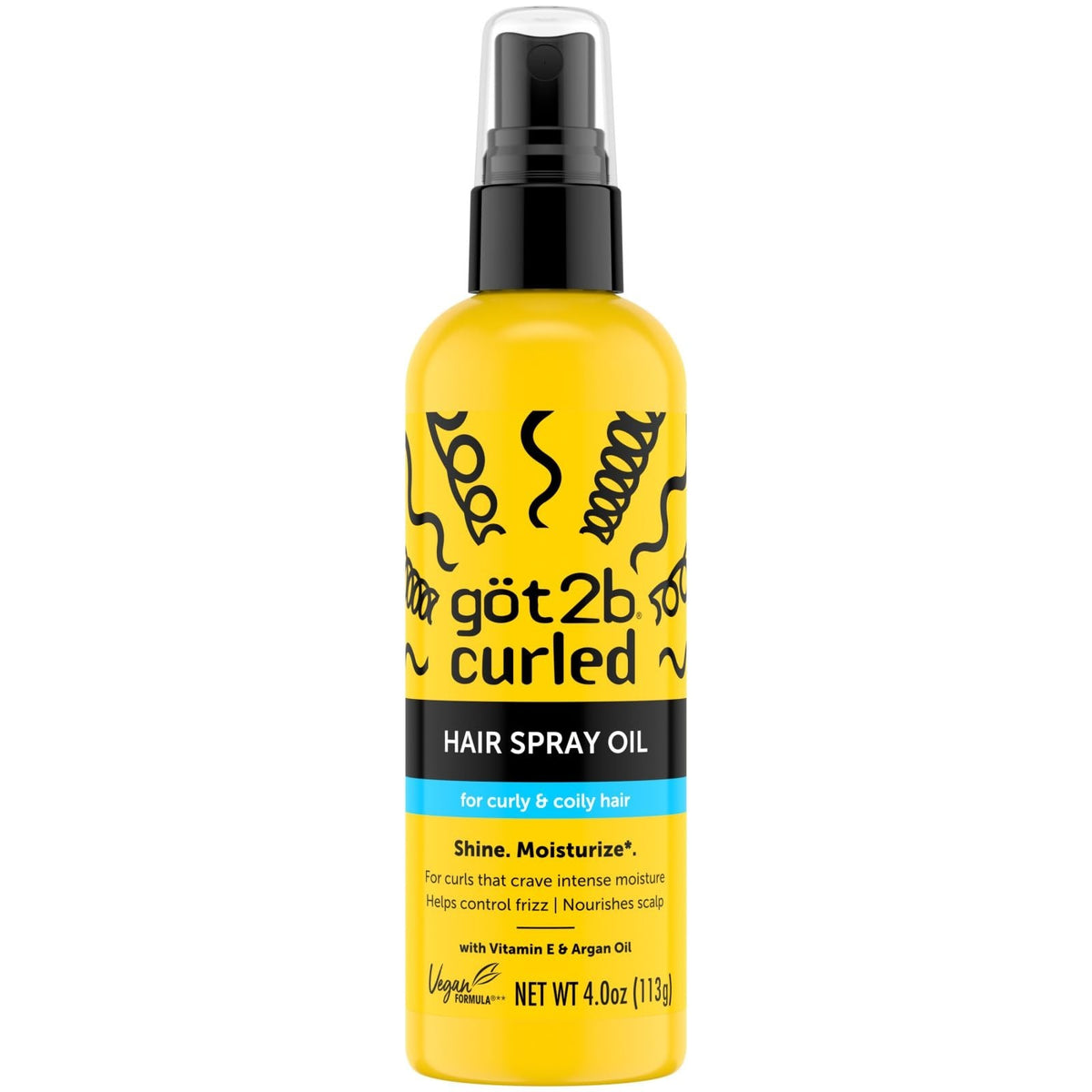 Curly Hair Spray Oil for Frizz Control & Nourishing Scalp, 4oz - Pack of 6
