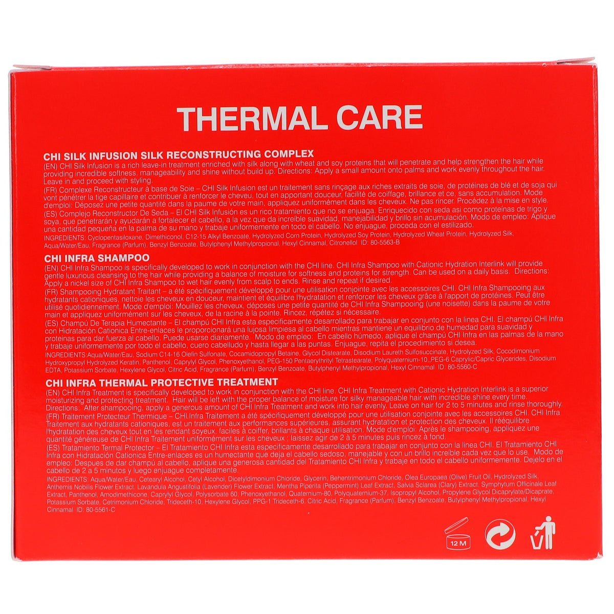 Cationic Hydration Hair Treatment Set with Thermal Protectant & Silk Infusion