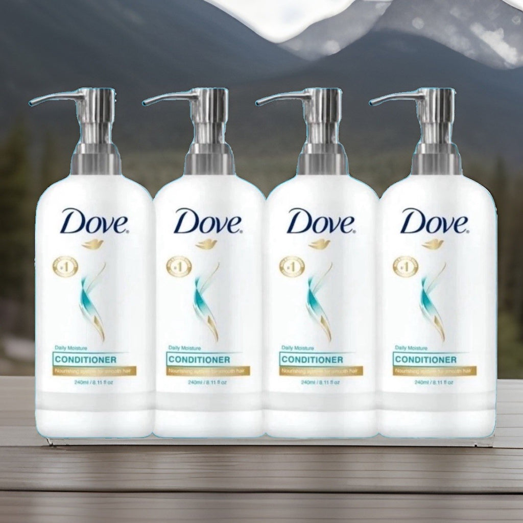 Lot of 4 Dove Moisture Conditioner Bottles - 8.11 fl oz Each