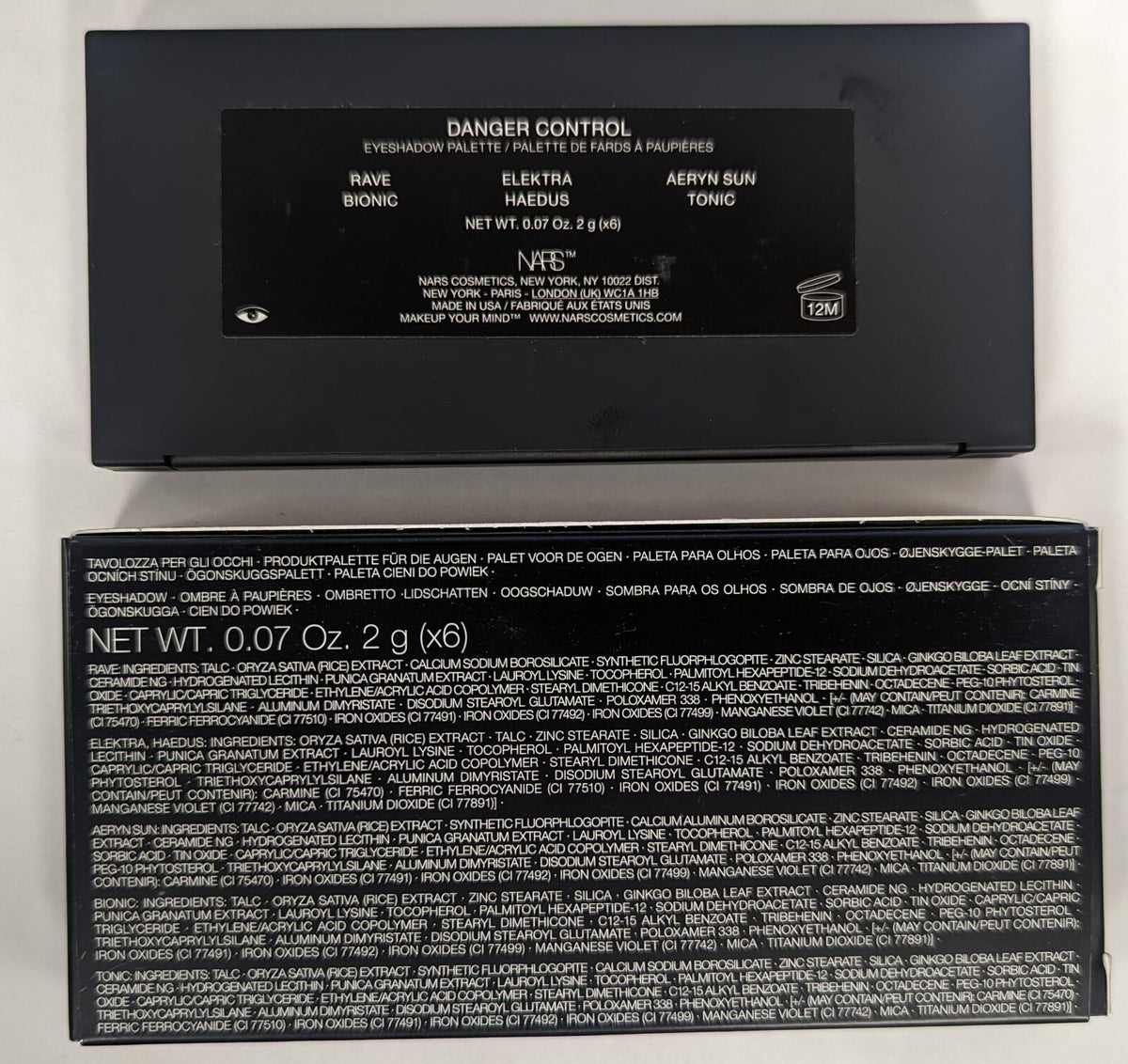 Eyeshadow Palette - NARS Danger Control Makeup in Original Packaging