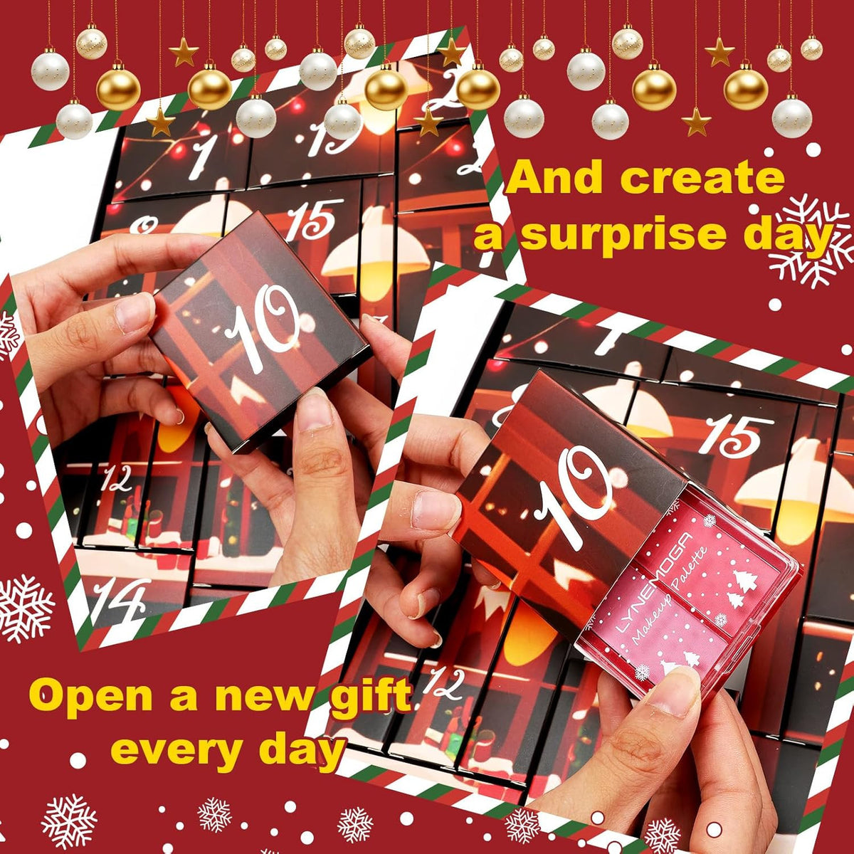 Advent Calendar Makeup 2025 - 24 Day Holiday Gift Set for Women & Teens