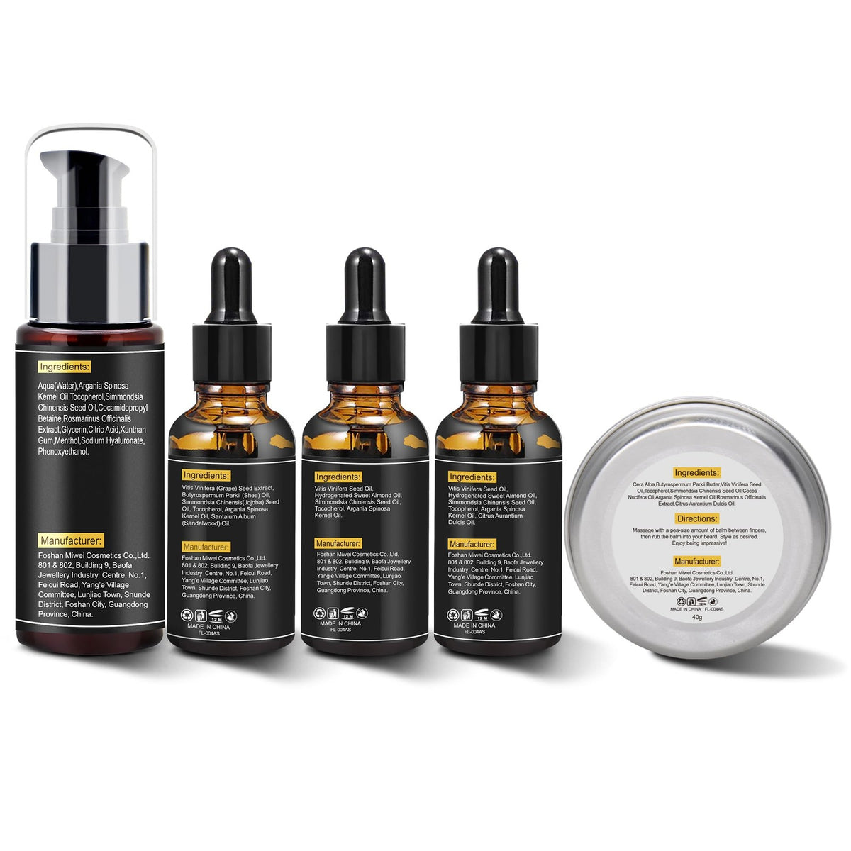 Men's Beard Care Kit with 3 Scented Oils, Grooming Gift Set for Dad & Husband