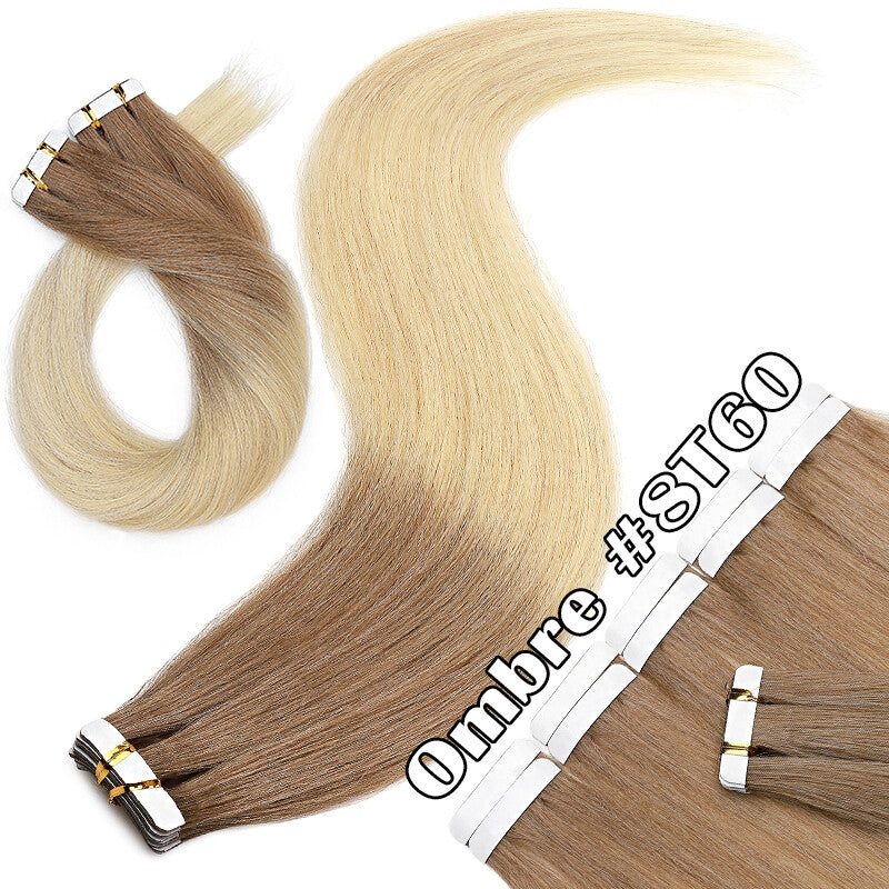 150g Thick Tape-In Human Hair Extensions - Remy Virgin Hair, 16-24 Inches