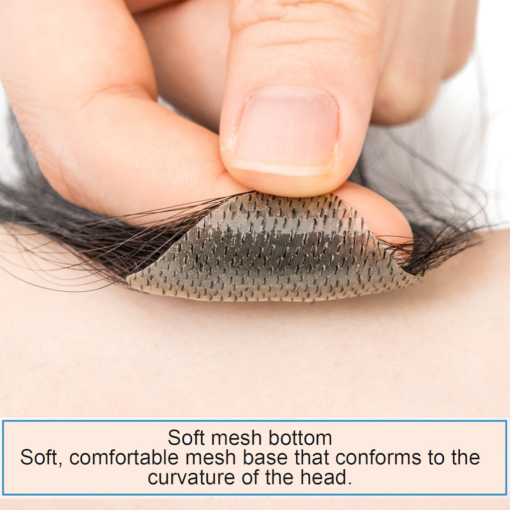 Remy Human Hair Topper Pieces for Bald Spots - Natural Look & Easy to Use