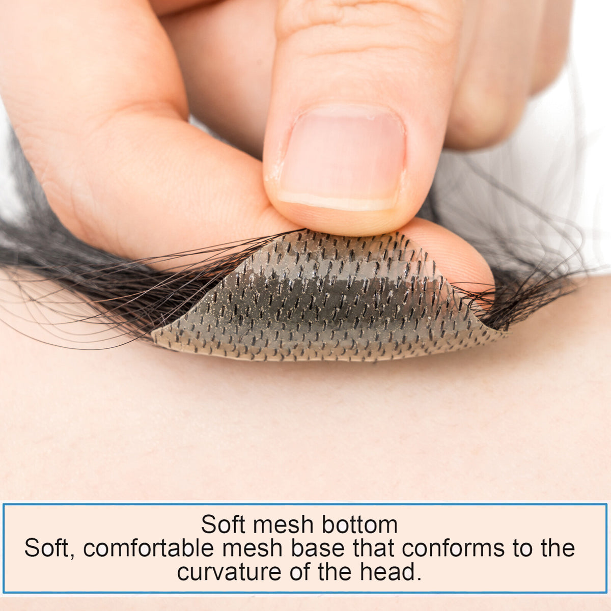 Remy Human Hair Topper Pieces for Bald Spots - Natural Look & Easy to Use