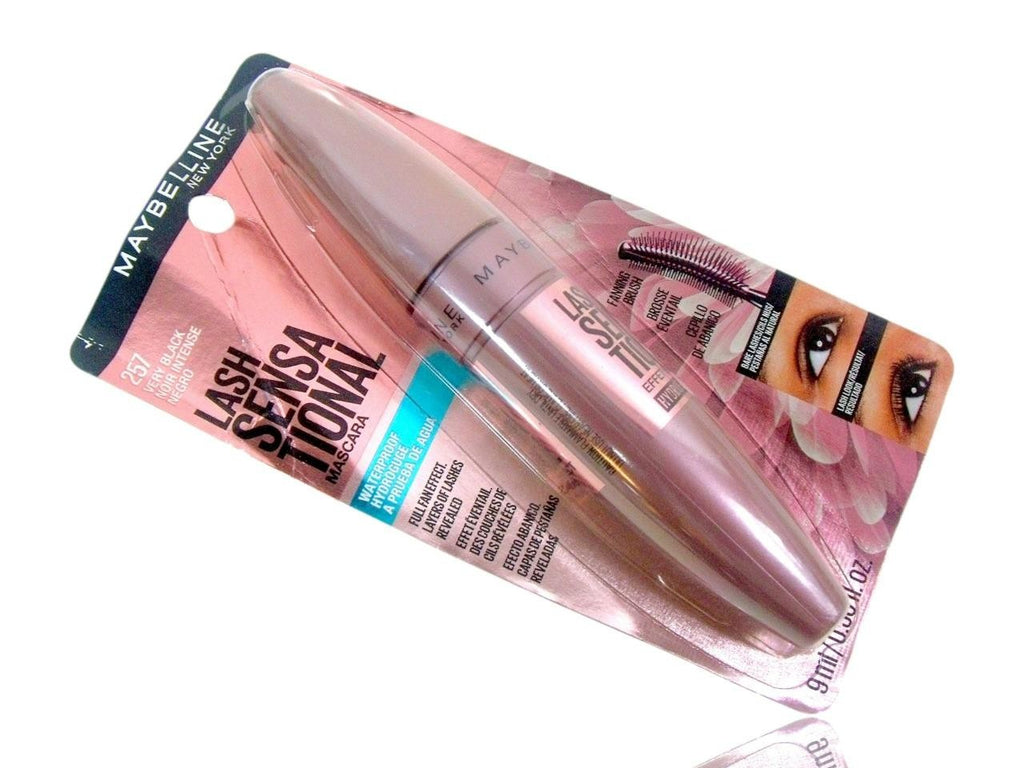 Maybelline Lash Sensational Waterproof Mascara - Very Black #257 (4-Pack)