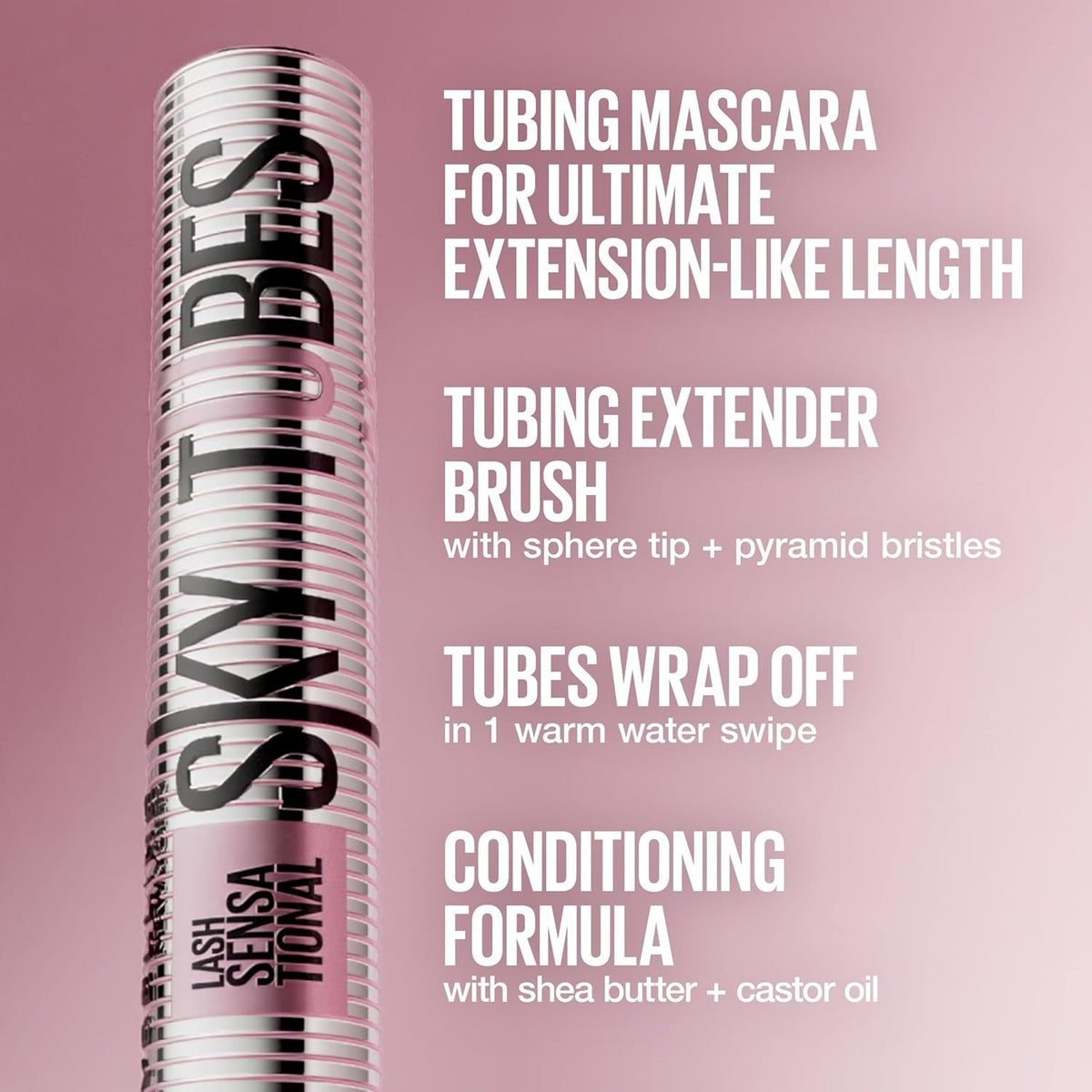Maybelline Sky Tubes Tubing Mascara - Lengthening & 24HR Waterproof