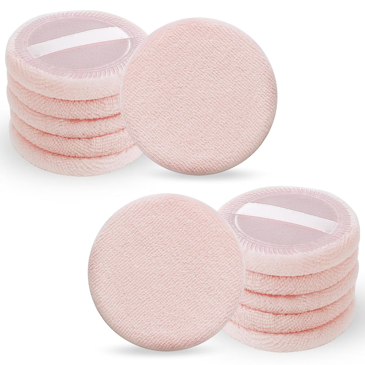 12 Pcs Makeup Powder Puffs - Soft Cotton Face Cosmetic Sponges 2.3 Inch