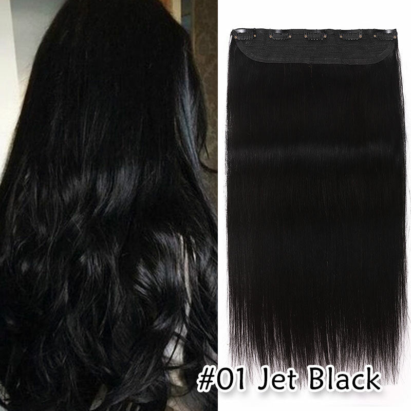 Remy Human Hair Extensions Full Head Clip-In Hairpiece - Natural & Highlight Options