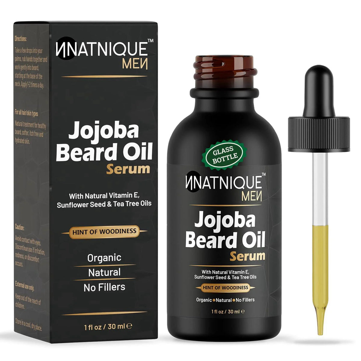 Organic Jojoba Beard Care Gift Set with Conditioner & Beard Oil for Men
