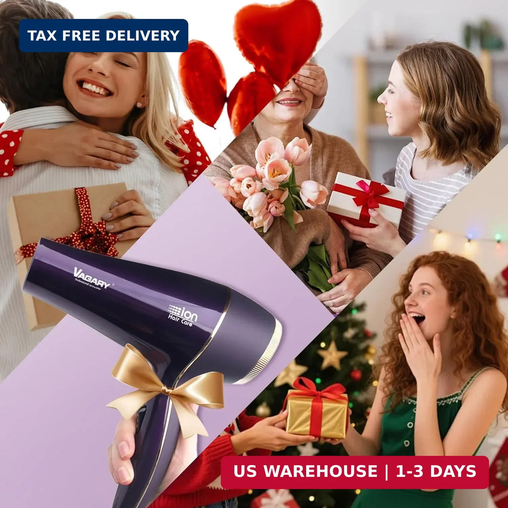 Professional 2200W Ionic Hair Dryer with Diffuser and Concentrator - Frizz-Free Styling