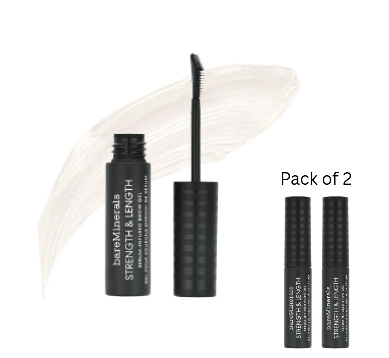 Vegan Clear Brow Gel Set - Strength & Length Serum Infused, 2 Pack