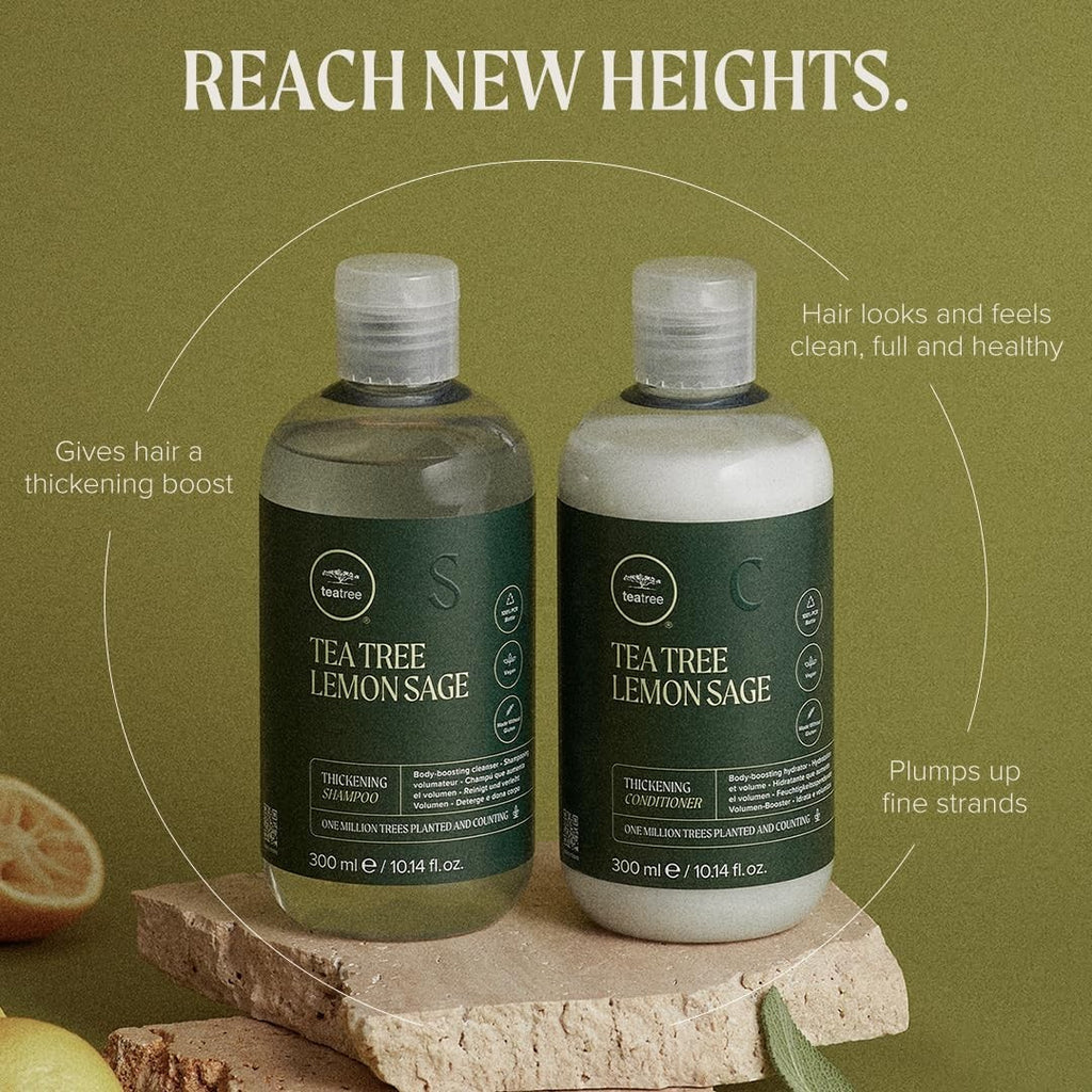 Thickening Shampoo for Fine Hair with Tea Tree and Lemon Sage - Volume & Body