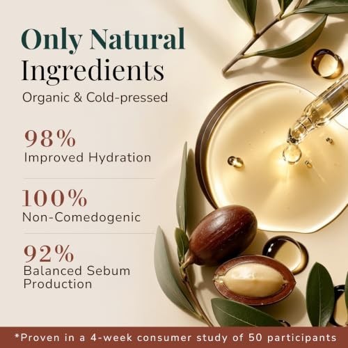 Organic Jojoba Oil for Skin & Hair - Cold Pressed 16 oz Natural Moisturizer
