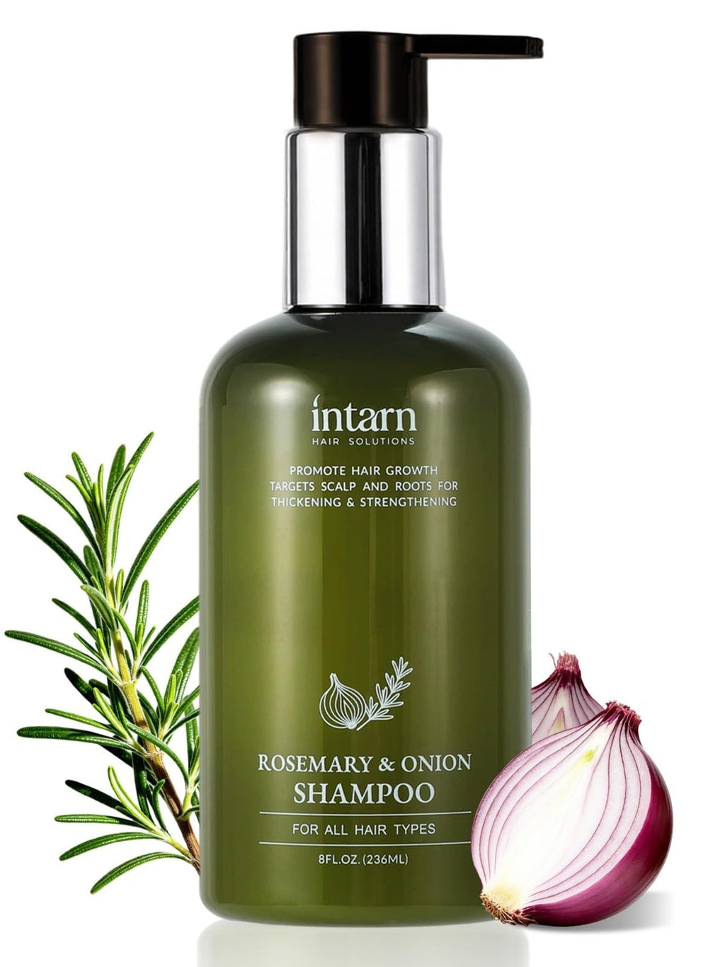 Hair Growth Shampoo for Thinning Hair with Rosemary & Onion - Nourishing 8 Fl Oz
