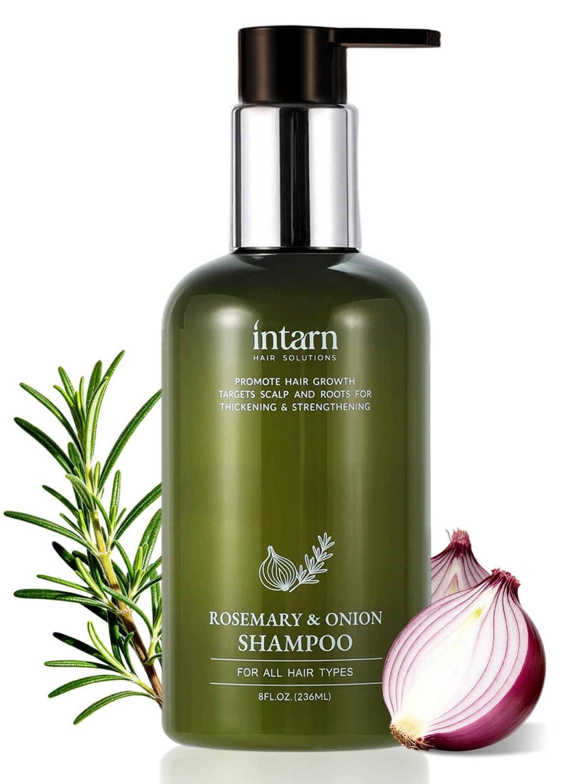 Hair Growth Shampoo for Thinning Hair with Rosemary & Onion - Nourishing 8 Fl Oz