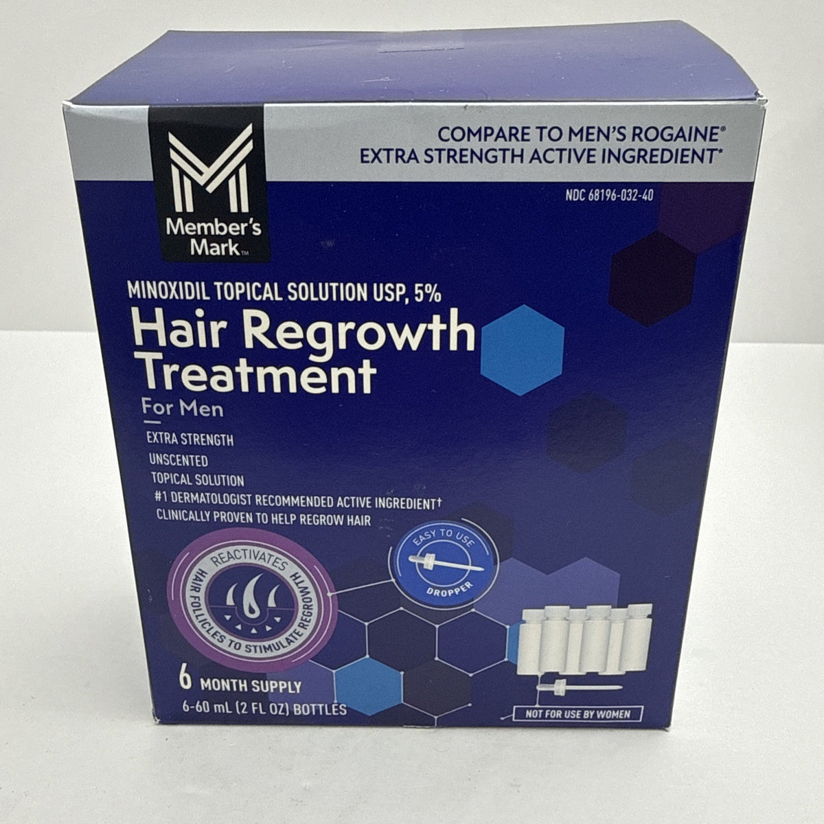 Minoxidil 5% Hair Regrowth Treatment for Men 6 Month Supply