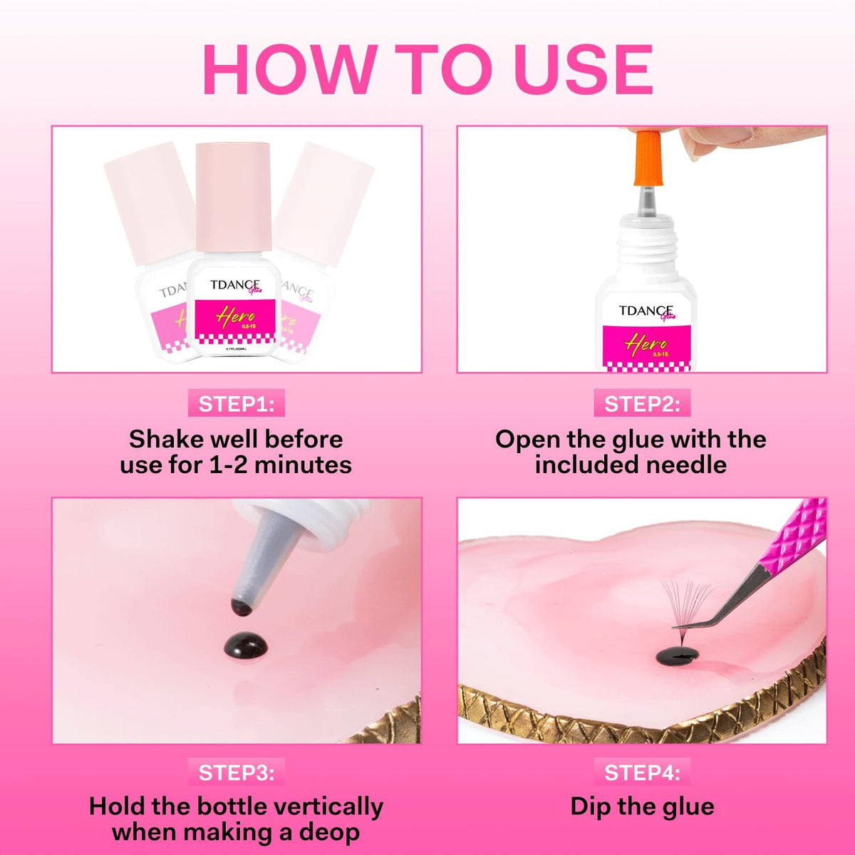 Long Lasting Lash Extension Adhesive 0.5-1 Sec Dry 7 Week Retention