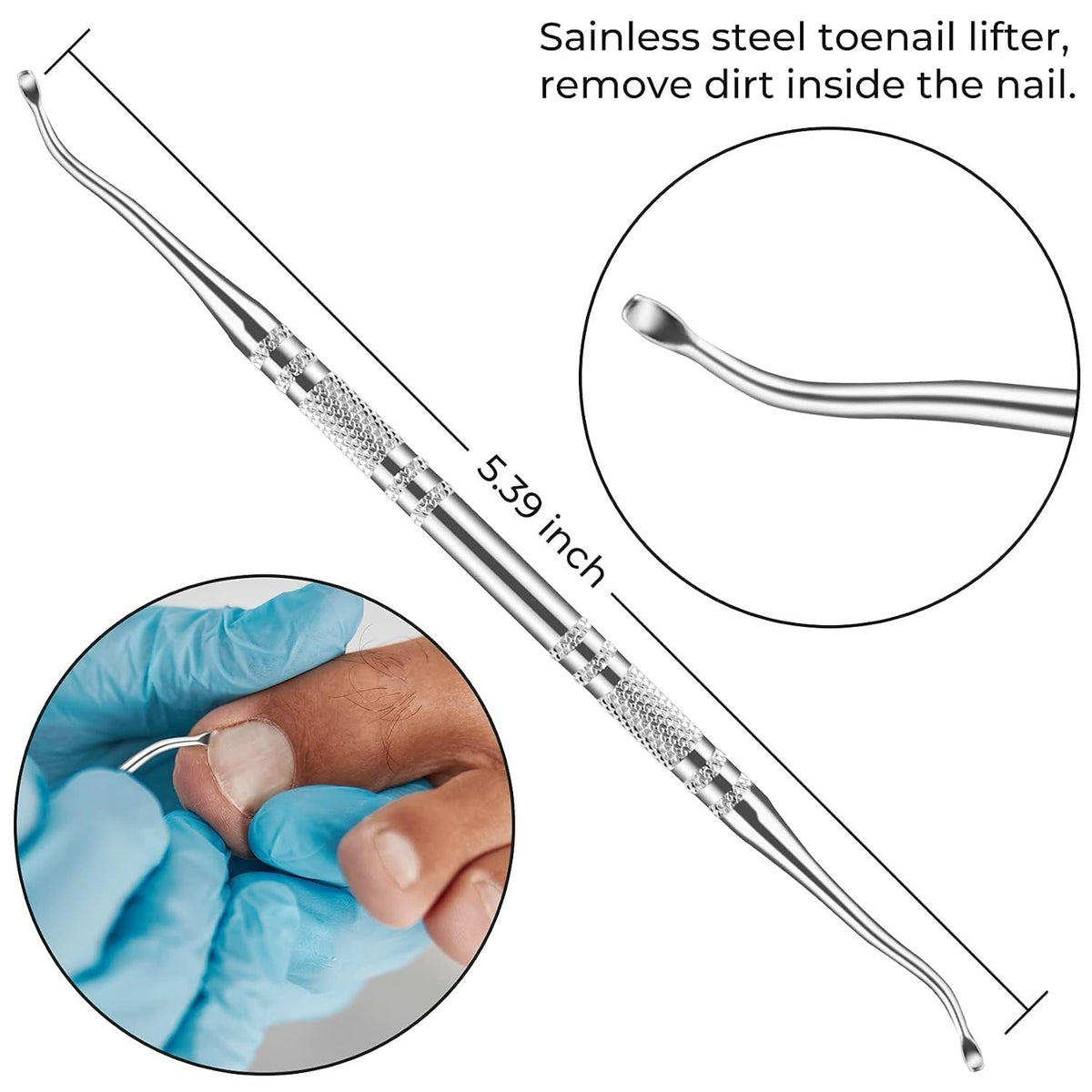 12 Resistant Toenail Clippers for Ingrown Nail Care - Pedicure Tools Set