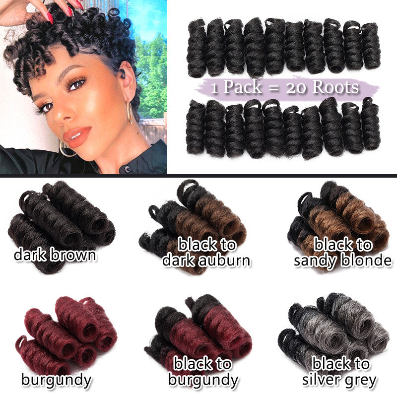 Natural Short Jamaican Bounce Crochet Hair Extensions Spring Braid
