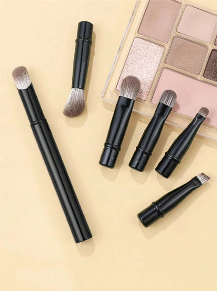 6PCS Makeup Brush Head Set Portable Nose Shadow & Eye Detailing Tools