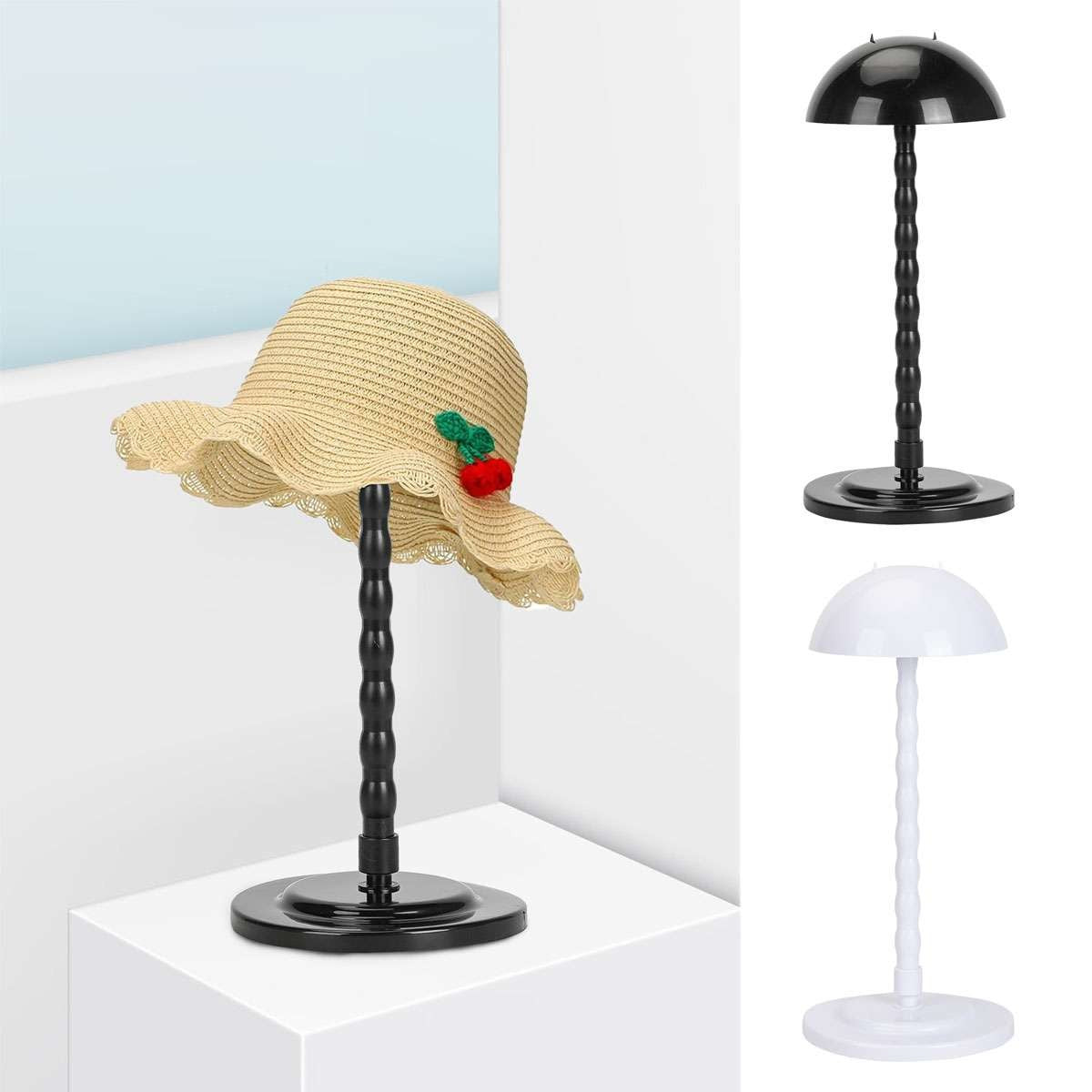 14 Inch Plastic Wig Stand Mannequin Head Holder for Display & Hat Storage