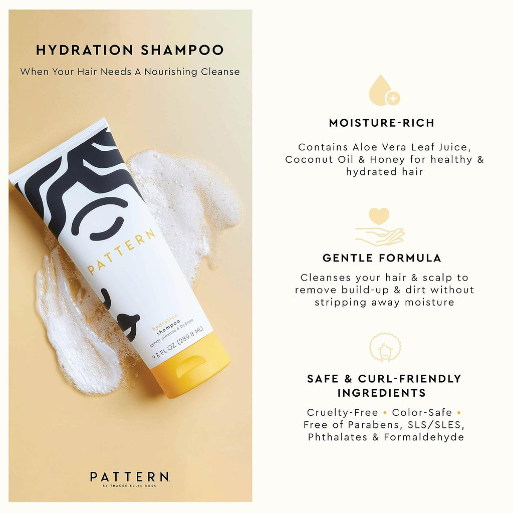 Hydration Shampoo for Curly Hair with Honey Aloe Vera Biotin - 16oz