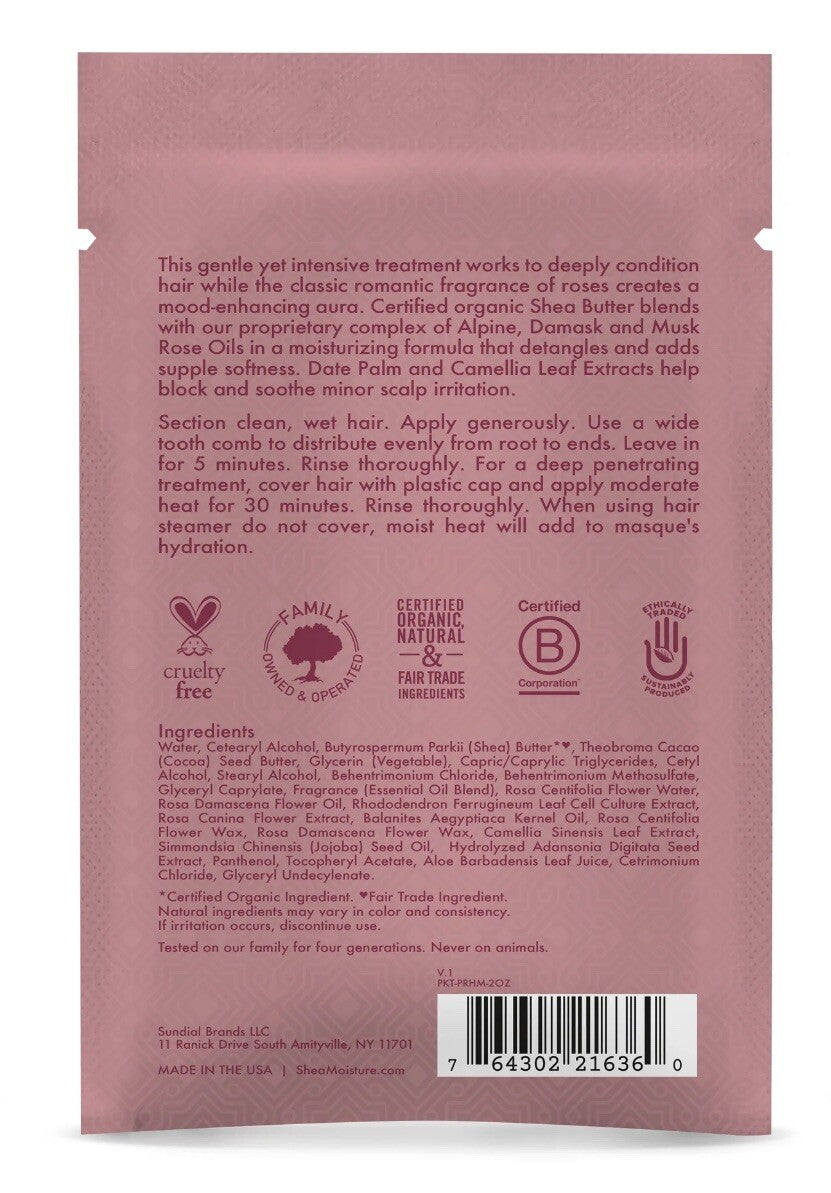 Shea Moisture Peace Rose Oil Complex Nourishing Silken Hair Mask 6 Pack