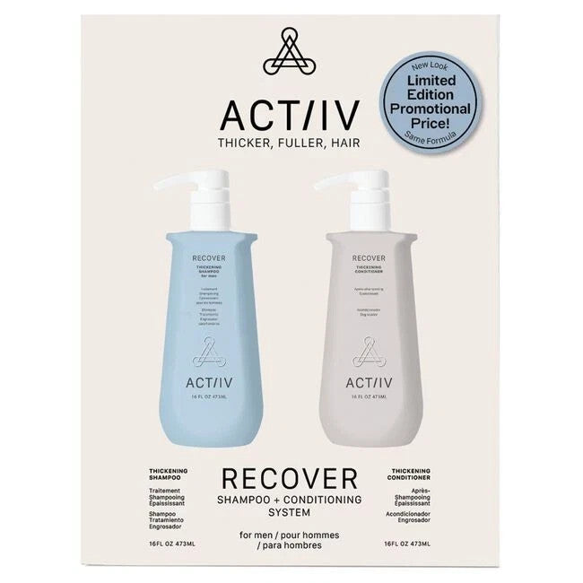 Men's Thickening Shampoo & Conditioner Set - Plant-Based Hair Care 16 oz