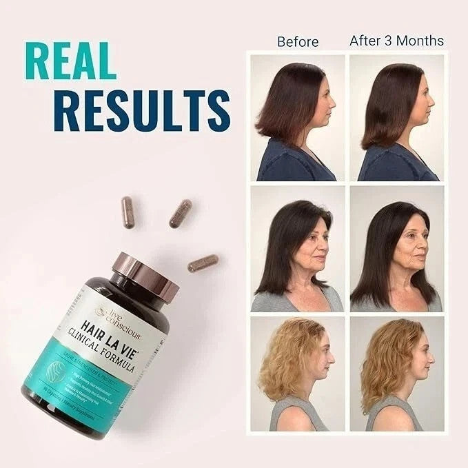 Hair La Vie Clinical Hair Vitamins with Biotin & Saw Palmetto - 2 Pack