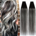Russian Tape-In Human Hair Extensions - Thick Remy Hair, Multiple Colors & Lengths
