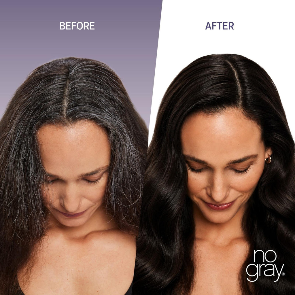 Dark Brown Permanent Hair Color Shampoo - No Gray, 8.45 oz, Easy & Nourishing