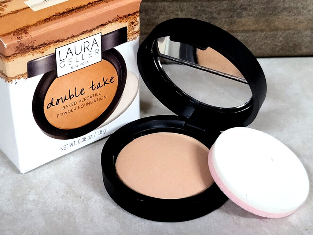 Laura Geller Double Take Baked Powder Foundation - Medium, Travel Size