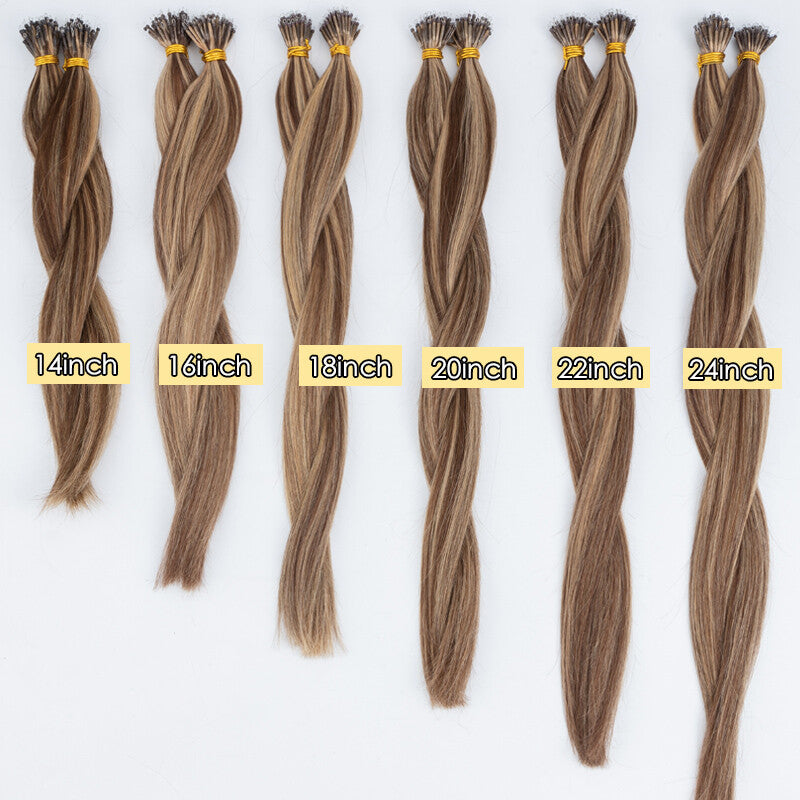 100g Nano Ring Hair Extensions - Real Human Hair, Micro Beads, Balayage Options