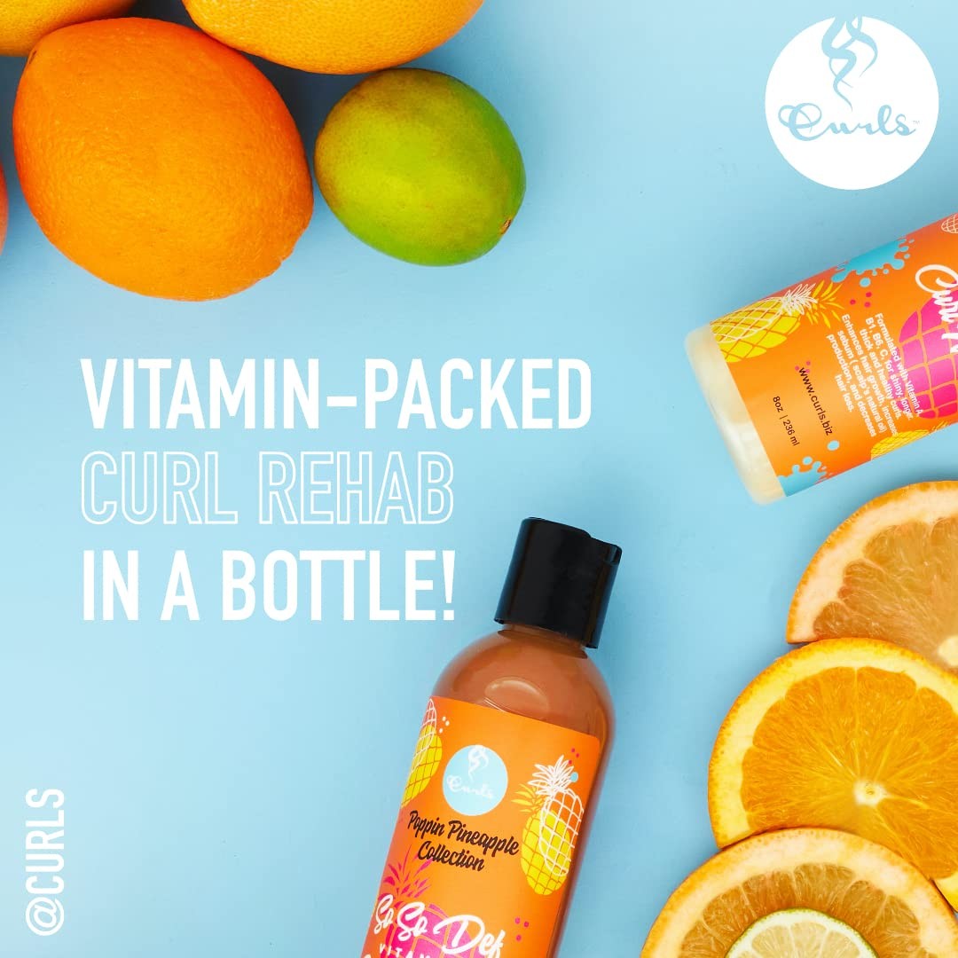 Vitamin C Curl Defining Jelly for Curly Hair - Frizz-Free Styling, 8 Fl Oz