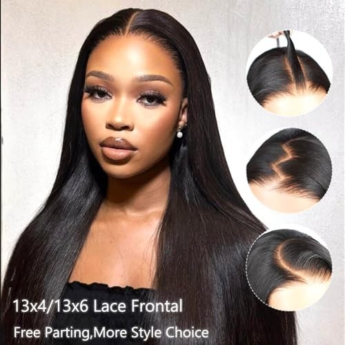 18-inch Brazilian Straight Human Hair Lace Frontal 13x4 HD Virgin Hair