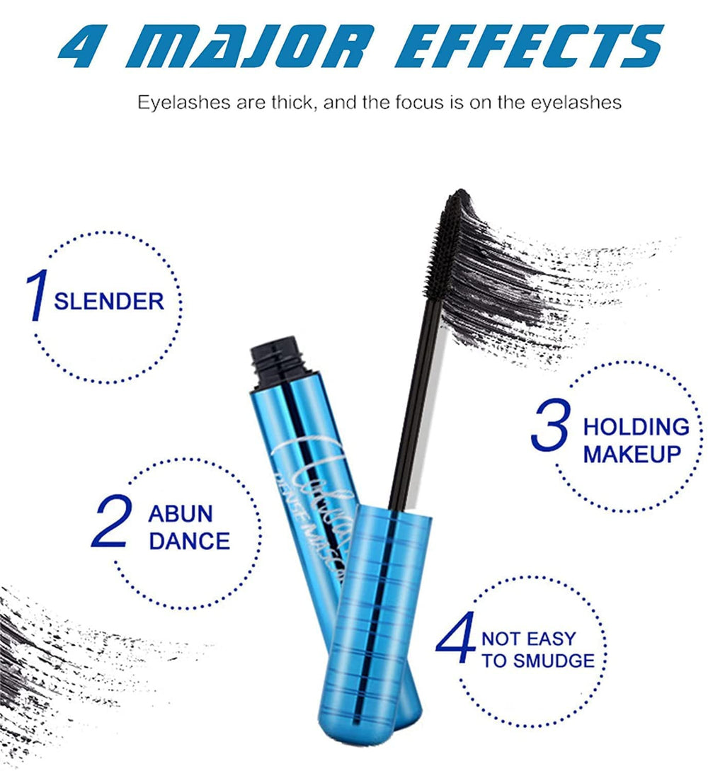 Waterproof Lash Volumizing Mascara for Older Women - 2 Pack, Hypoallergenic & Long-Lasting