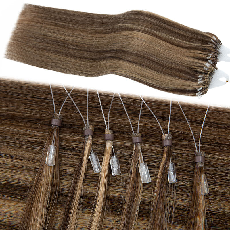 Micro Loop Hair Extensions 300PCS - Remy Human Hair for Natural Look