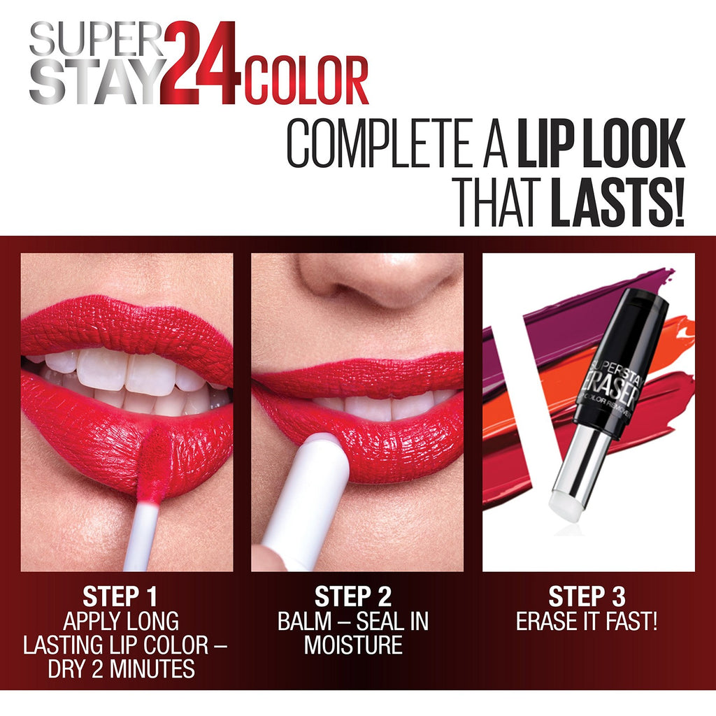 Long-Lasting Lipstick Set - All Day Plum Lip Color with Conditioning Balm