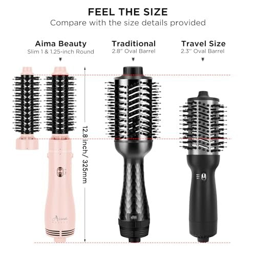 Pink 2-in-1 Blow Dryer Brush Set for Hair Styling and Volumizing