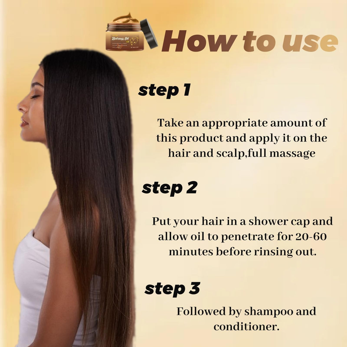 Botana Hair Growth Oil with for Nourishing Scalp & Stronger Hair - 4.23 Fl Oz