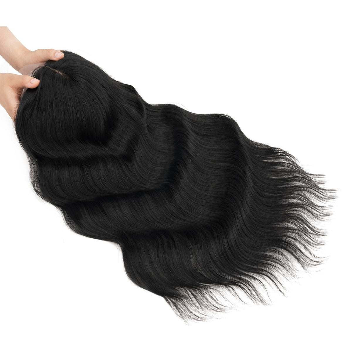 Women Clip-In Hairpiece Human Hair Toupee for Natural Look - 6.5x6.5in