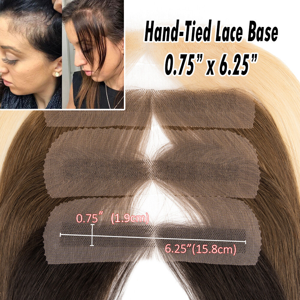 Full Lace Hair Topper for Women Receding Hairline Cover Remy Human Hair
