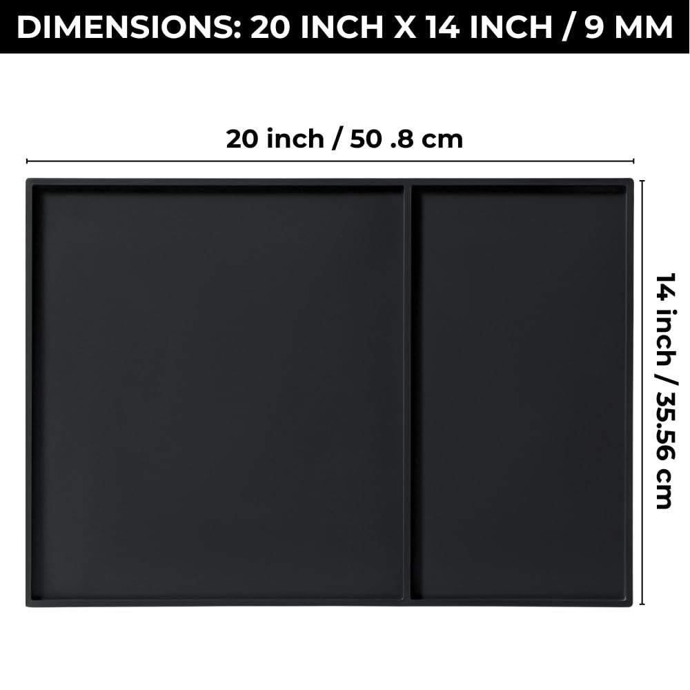 Extra Large Barber Mat 20x14 Inch Professional Anti-Slip Workstation Rubber Mat