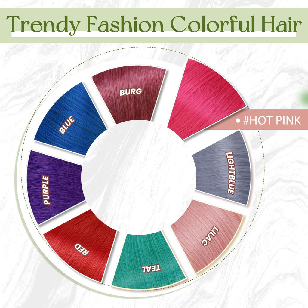 Pink Hair Extensions Tape-In Human Hair 20 Inch 10 Pieces - Vibrant Color