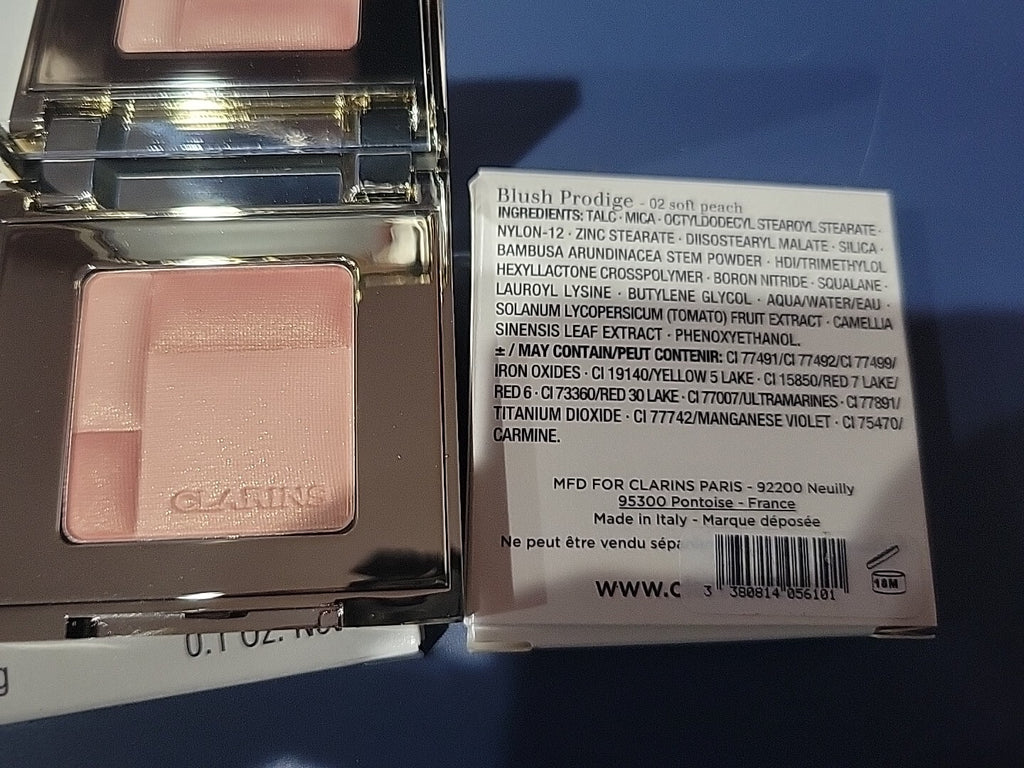 Clarins Blush Prodige Illuminating Cheek Color Soft Peach 0.1oz / 3g (2-Pack)