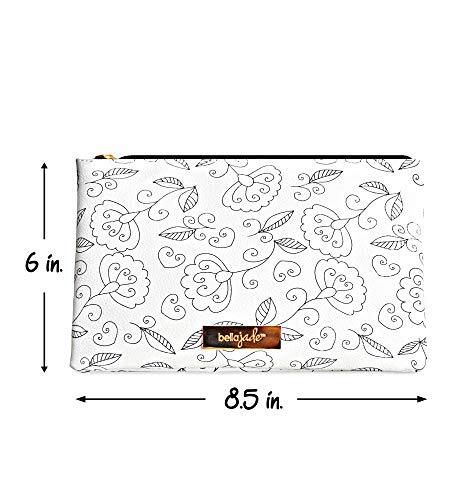 Small Makeup Bag for Travel and Purse - Waterproof Vegan Leather Cosmetic Organizer