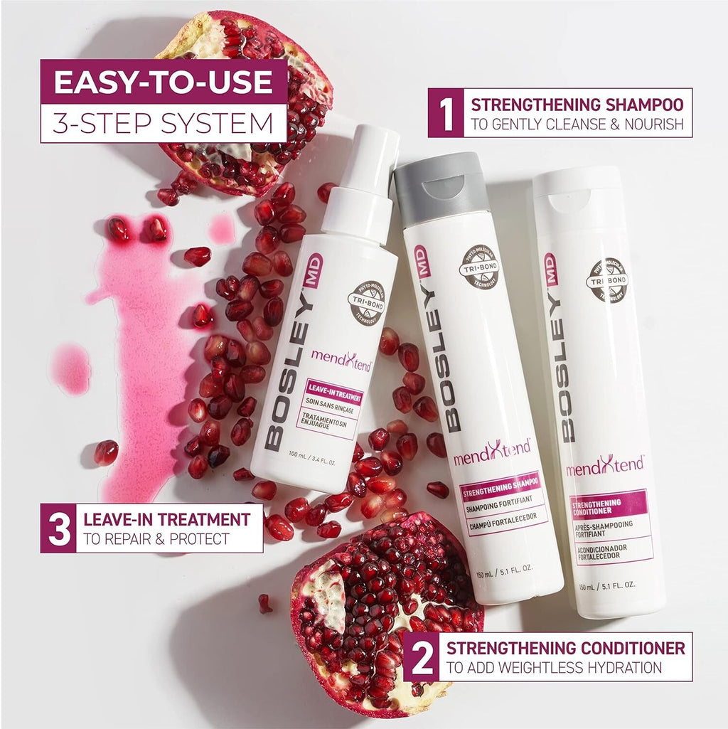 Hair Strengthening Kit with Shampoo, Conditioner & Leave-In Treatment