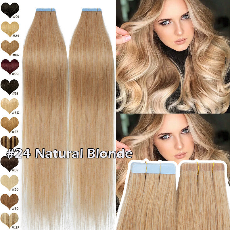 Thick Russian Tape-In Hair Extensions - Remy Human Hair Full Head