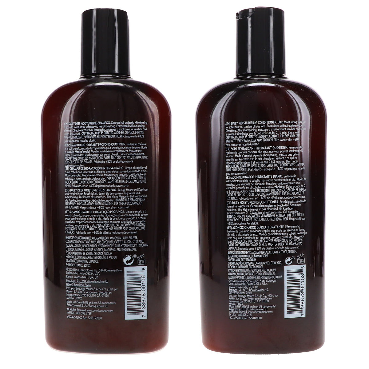 Men's Daily Moisturizing Shampoo & Conditioner Set 15.2 oz Each